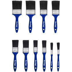 BlueSpot Tools 36018 Synthetic Workshop Paint Brush Set, 10 Piece