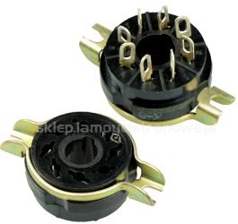 Podstawka lampowa oktal do chassis ebonit z obejmą - końcówka stanów magazynowych