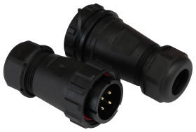 Złącze okrągłe 4-pinowe SP29 Mocowanie kablowe liniowe Wtyk, Gniazdo RS PRO Męski/żeński IP68 SP29