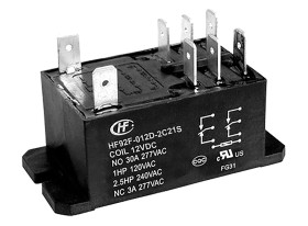 Przekaźnik mocy 12V dc DPDT Hongfa Europe GMBH 1.7W, montaż kołnierzowy 86Ω Szybkie łączenie