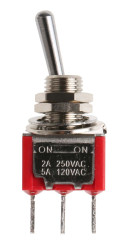 Przełącznik Wł.-wł. średnica wycięcia 6.35mm SPDT RS PRO Płytka drukowana długość przełącznika 10.41mm