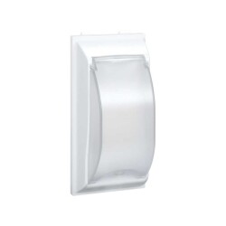 Płytka z pokrywą CIMA do aparatury 2-polowej 108×52mm biała