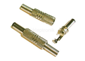 Wtyk zasilający DC 2,1mm/5,5mm/14mm metal. 2szt