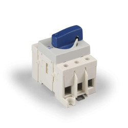 Rozłącznik 3P 16A z niebieskim pokrętłem, montaż na DIN 35 lub płycie KS3.16