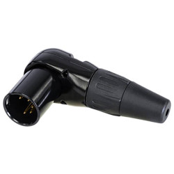 Rean RC5MR-B Right Angle 5-Pin XLR Connector Plug 1pc