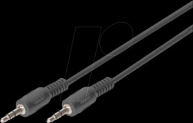 AK-510100-025-S Audio cable, 3.5-mm stereo jack plug, 2.50 m