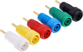 Gniazdo bananowe Żeński Śruba typ Gniazdo bananowe Czarny, niebieski, zielony, czerwony, biały, żółty Staubli rozmiar