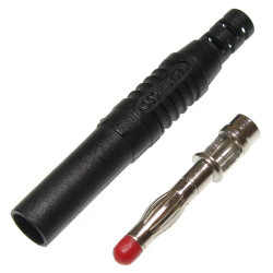 Wtyk Banan 19A izol. 4mm WB5-BK czarny WB503 1000V