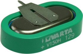 Nickel-metal hydride rechargeable battery, 150 mA·h, 1.2 V, Button cells