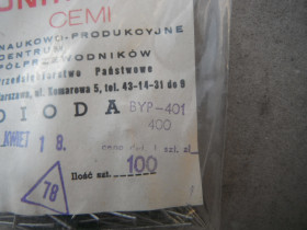Dioda prostownicza BYP401 400 Unitra Cemi 1A 400V