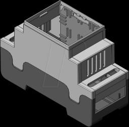 449-320-65 apraRail DB 2 modules, ventilated, open for terminals