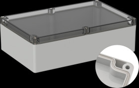 Industrial housing, 300 x 230 x 85 mm, IP66, light gray