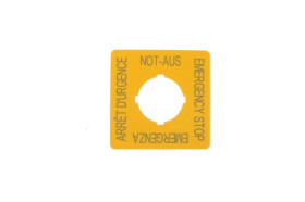 Tabliczka opisowa żółta kwadratowa 50x50mm EMERGENCY STOP M22-XYK1 216484