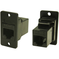 Cliff CP30622SX1 Adapter CAT6 Shielded Black 3.2mm Hole 1pc