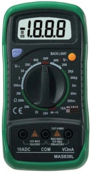 Miernik cyfrowy uniwersalny multimetr test diody, HFE, brzęczyk MAS-830L 01936