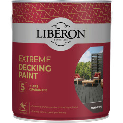 Liberon 126141 Extreme Decking Paint Gun Metal 2.5 litre