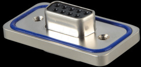 15-000613 D-SUB socket, 9-pin, soldering bucket, IP67 solid, turned