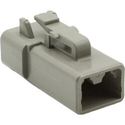 Plug housing, for automotive high-power rectangular connectors, PX1000S02GY