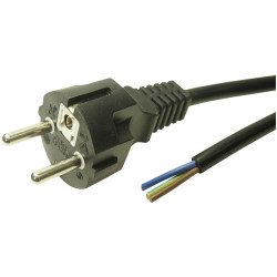 Cliff FCR72036 Mains Cable Black 2.5m Current Mains Cable 1pc