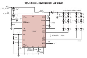 8-Channel × 100mA LED Driver