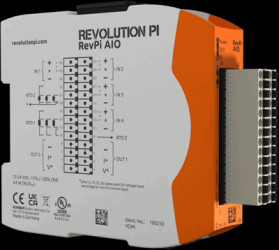 Input/output module for Revolution Pi, Inputs: 4, Outputs: 2, (W x H x D) 22.5 x 96 x 110.5 mm, PR100250