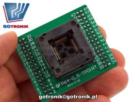 Adapter TQFP64 0.5mm z podstawką testową