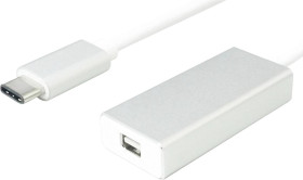 Value USB-C / Mini DisplayPort adapter Złącze męskie USB-C®, Gniazdo Mini DisplayPort 0.10 m srebrny (metaliczny) 12.99.