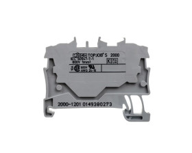 Złączka szynowa 2-przewodowa 1,0mm2 szara 2000-1201 TOPJOBS