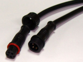 Szczelne złącze męskie+żeńskie 3-stykowe 2,5A 70V