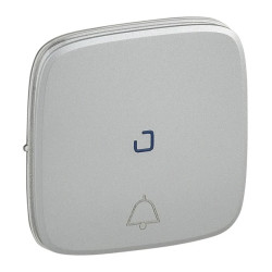 VALENA ALLURE Klawisz przycisku z symbolem dzwonka z podświetleniem led aluminium 755092