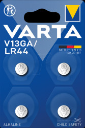 04276101404 Alkaline button cell, LR44, V13GA, pack of 4