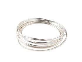 DRUTAG100-003M Srebrzanka 1.0mm - zwój 3mb - drut miedziany srebrzony