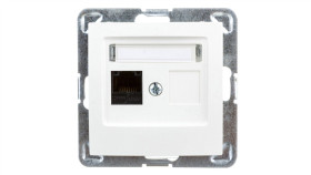 Impresja Gniazdo Komputerowe Pojedyncze Rj45 Kat.5E Mmc Ecru Gpk-1Y/K/M/27