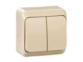 PRIMA Wyłącznik podwójny świecznikowy podwójny naścienny beż WDE001150 SCHNEIDER ELECTRIC