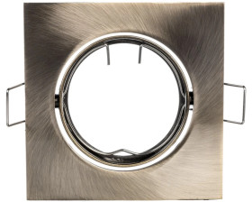 Sufitowa oprawa punktowa PORTO-K, IP20, kwadrat, patyna, z regulacją kąta, TYP DT10