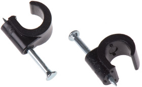 Spinka do kabli 8mm 9.9 x 26.6 x 12.9mm materiał: PE Czarny Zaokrąglona opaska kablowa