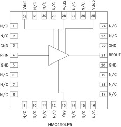 Low Noise High IP3 Amplifier SMT, 12 - 16 GHz