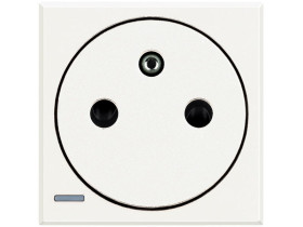 AXOLUTE Gniazdo pojedyncze z uziemieniem 2P+Z 16A płaskie zaciski automatyczne biały HD4142AF LEGRAND