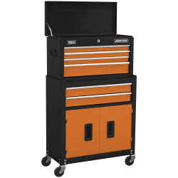 Sealey AP22O American PRO Topchest &amp; Rollcab Combination 6 Drawer - Orange