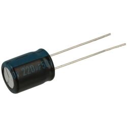 Kondensator 220uF/50V elektrolit 105st.c 220/50