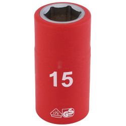 Draper Expert 31835 1/2&quot; Sq. Dr. Fully Insulated VDE Socket (15mm)