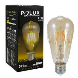 Żarówka LED E27 ST64 4W = 30W 320lm 2200K Ciepła 360 Filament GOLDLUX