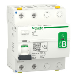 RCCB, Typ B-SI, 2-biegunowy, 63A, 30mA, Schneider Electric, Acti9 iID Acti9 230V ac