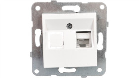 Karre Gniazdo Komputerowe 1Xrj45 Kat. 6, Kolor Biały / 90963678