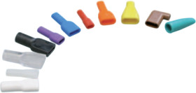 Insulating grommet for 6.3 mm, PVC, UL 94HB, blue, 01050001002