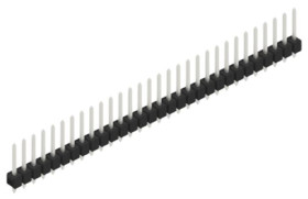 Pin header, 30 pole, pitch 2.54 mm, straight, black, 10054086