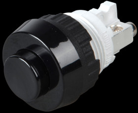1.10.001.001/0104 Button, NO, 250 V, 0.7 A, Ø 15.2 mm, black