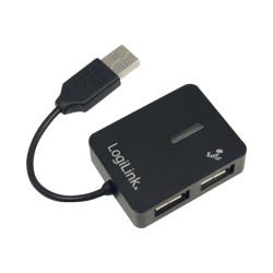 LogiLink&#xAE; UA0139 Smile USB 2.0 4 Port Hub - Black