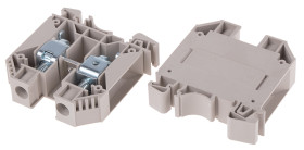 Kostka zaciskowa na szynie DIN RS PRO poziomy: Pojedynczy 10 → 2AWGŚruba 114 (UL/CSA) A, 125 (IEC) A 1 kV