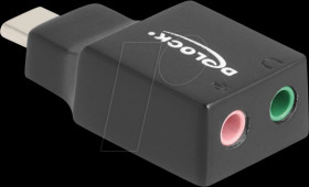 67128 Sound card, external, C plug &gt; 2 x 3.5 mm